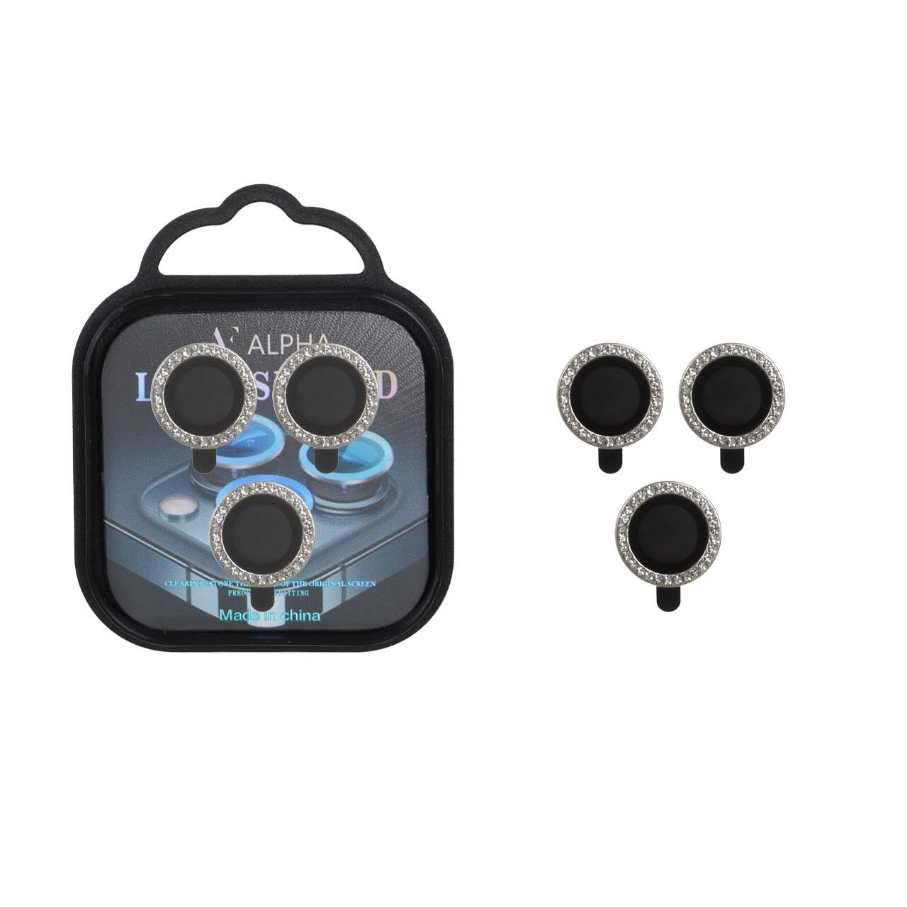  محافظ لنز رینگی اورجینال نگین دار گوشی اپل iPhone 16 Pro Max / iPhone 16 Pro 