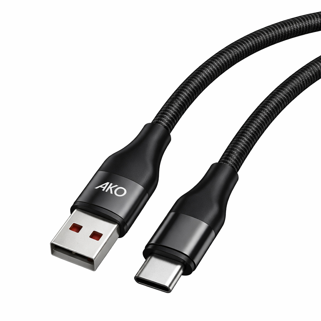  کابل تبدیل USB به UCB-C سوپر فست شارژ آکو مدل AC-91 طول 1 متر 6آمپر 