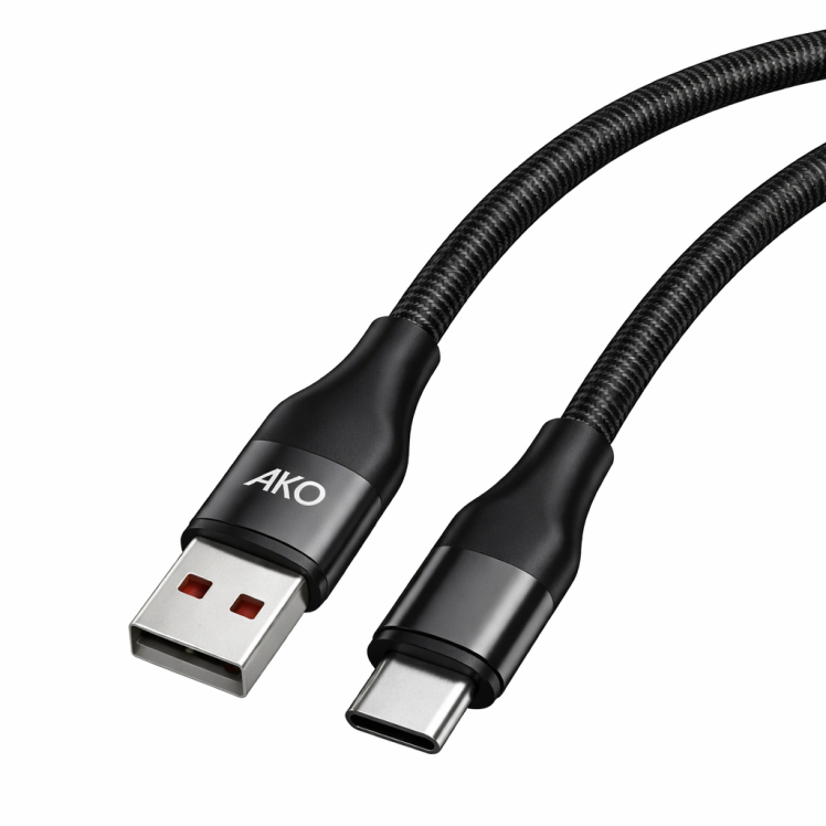 کابل تبدیل USB به UCB-C سوپر فست شارژ آکو مدل AC-91 طول 1 متر 6آمپر