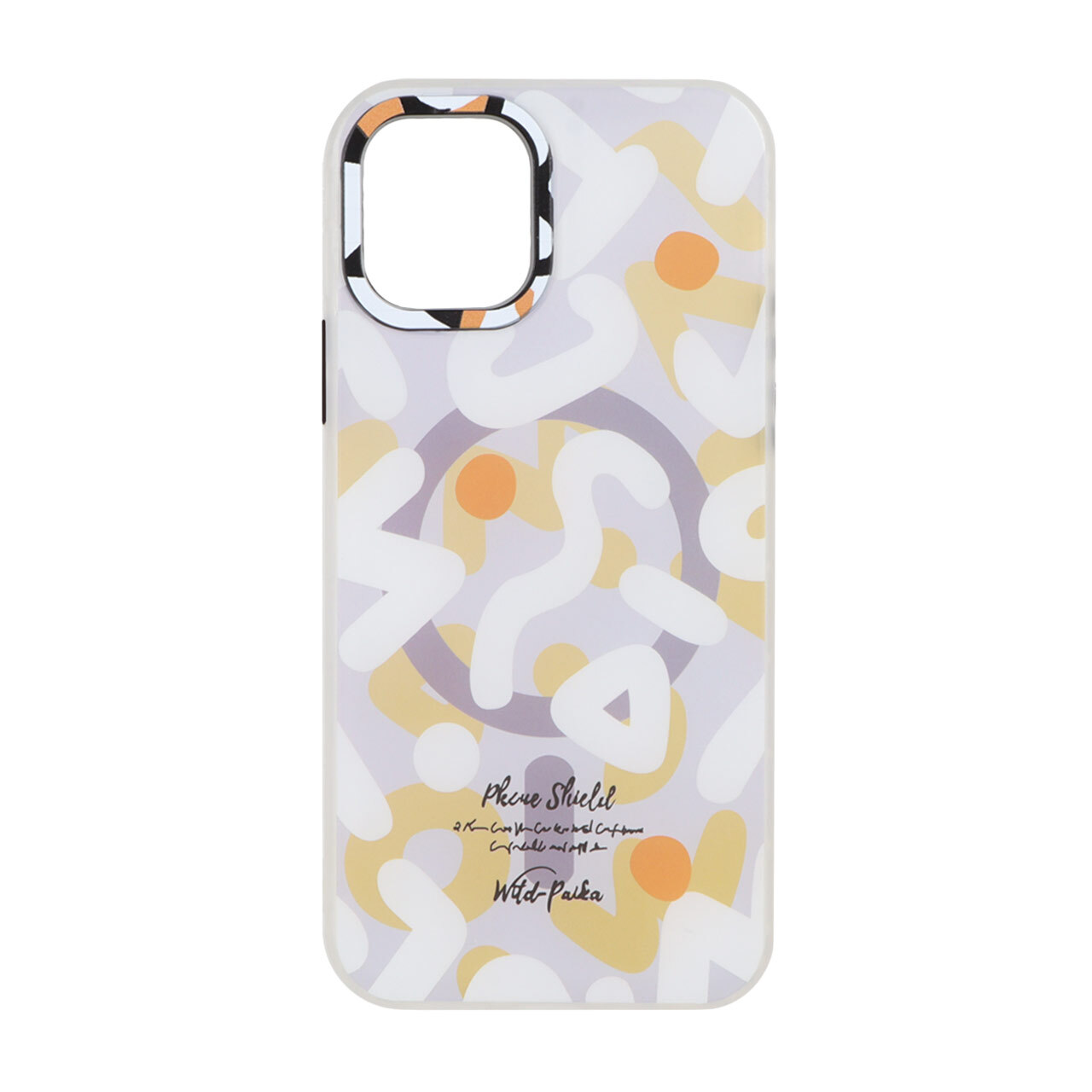  قاب طرح مگ سیف دور ژله ای مات لنز رنگی طرح خط گوشی اپل مدل iPhone11 Pro 